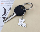 Personalized Washington Keychain, Custom Map Keychain