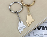 Personalized Washington Keychain, Custom Map Keychain