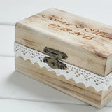 Personalized Wooden Ring Bearer Box Engagement Ring Holder
