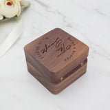 Personalized Wedding Ring Box Engraved Wood Jewelry Storage Box