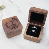 Personalized Wedding Ring Box Engraved Wood Jewelry Storage Box