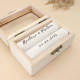 Personalized Wooden Wedding Rings Box Proposal Engagement Ring Holder