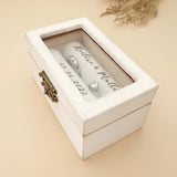 Personalized Wooden Wedding Rings Box Proposal Engagement Ring Holder