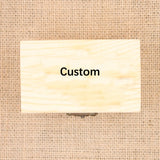 Personalized Wedding Wood Ring Box Holder Any Text Pattern