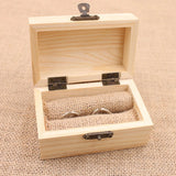 Personalized Wedding Wood Ring Box Holder Any Text Pattern