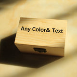 Personalized Wedding Wood Ring Box Holder Any Text Pattern