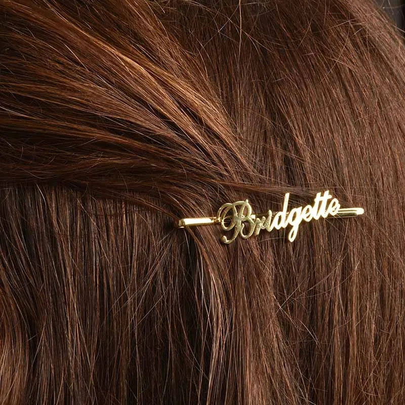 Custom Name Hairpin Stainless Steel Hair Clip Gift