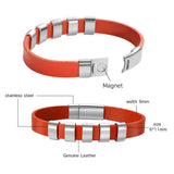 Customized Braided Leather Bracelet - Magnetic Clasp