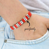 Customized Braided Leather Bracelet - Magnetic Clasp