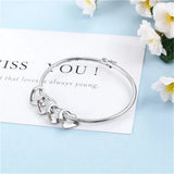 Personalized Stainless Steel Bracelet with Heart Nameplate