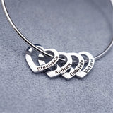 Personalized Stainless Steel Bracelet with Heart Nameplate
