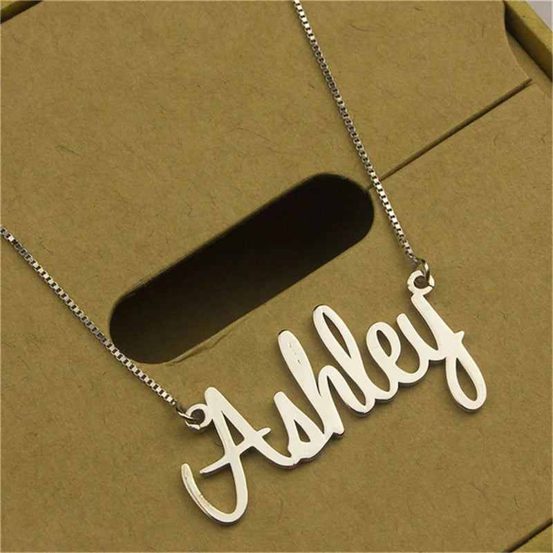Personalized Stainless Steel Name Necklace Pendant Jewelry for Girlfriend