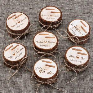 Rustic Wood Ring Box Wedding Ring Holder Engagement Anniversary Gift