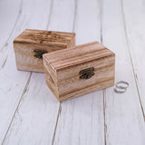 Personalized Wood Wedding Ring Box with Names & Date