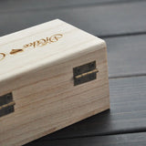 Personalized Wooden Ring Box Engraved Names Rustic Wedding Gift