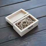 Personalized Wooden Ring Box Engraved Names Rustic Wedding Gift