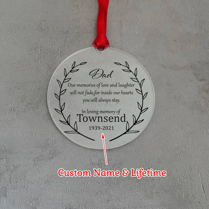 Personalized Acrylic Ornament Dad Name Memorial Gift