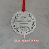 Personalized Acrylic Ornament Dad Name Memorial Gift