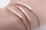 Personalized Name Bar Bracelet Stainless Steel Jewelry