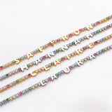 Personalized Colorful Name Necklace With CZ Pendant