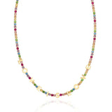 Personalized Colorful Name Necklace With CZ Pendant