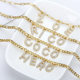 Personalized Initial Necklaces For Women Stainless Steel A-Z Letter Pendant