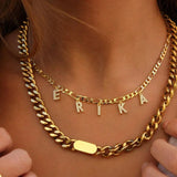 Personalized Initial Necklaces For Women Stainless Steel A-Z Letter Pendant