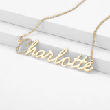 Custom Stainless Steel & Diamond Necklace Pendant for Couples