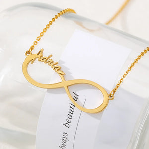 Personalized Infinity Necklace Stainless Steel Glamour Woman Jewelry