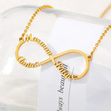 Personalized Infinity Necklace Stainless Steel Glamour Woman Jewelry