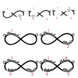 Personalized Infinity Necklace Stainless Steel Glamour Woman Jewelry