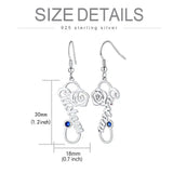 Personalized Birthstone Earrings Stainless Steel Birthflower DIY