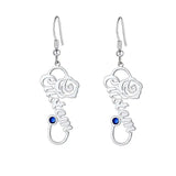 Personalized Birthstone Earrings Stainless Steel Birthflower DIY