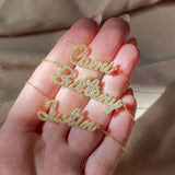Custom Diamond Necklace with Birthday Patterns for Women