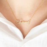Custom Diamond Necklace with Birthday Patterns for Women
