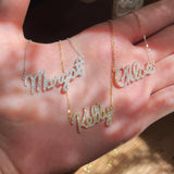 Custom Diamond Necklace with Birthday Patterns for Women
