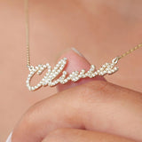 Custom Diamond Necklace with Birthday Patterns for Women