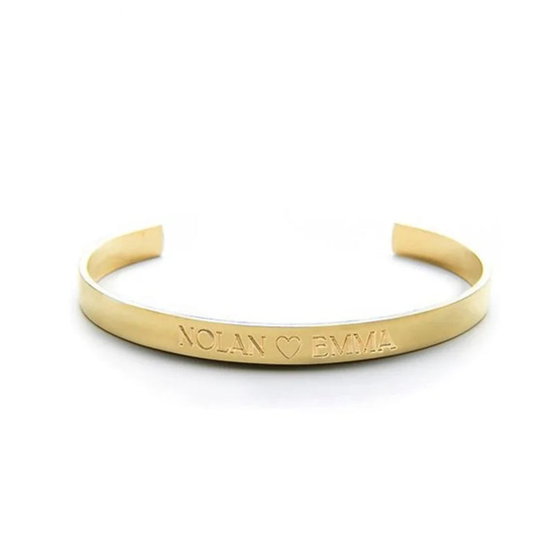 Personalized Stainless Steel Bracelet with Golden Date for Birthday