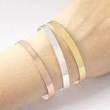 Personalized Stainless Steel Bracelet with Golden Date for Birthday