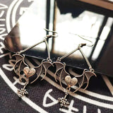 Heart Cross Bat Wing Earrings for Halloween