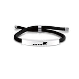 Adjustable Stainless Steel Mama Bear and Cub Bracelet for Mom
