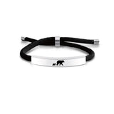 Adjustable Stainless Steel Mama Bear and Cub Bracelet for Mom