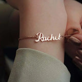 Personalized Name Anklet Bracelet Stainless Steel Women