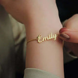 Personalized Name Anklet Bracelet Stainless Steel Women