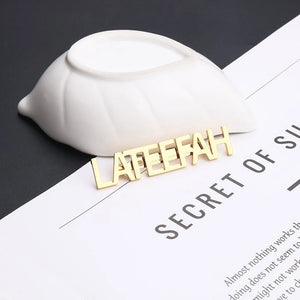 Personalized Stainless Steel Brooch for Men and Women