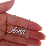 Personalized Stainless Steel Necklace - Custom Font in Multiple Languages