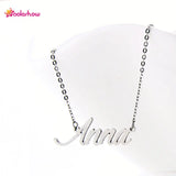 Personalized Stainless Steel Necklace - Custom Font in Multiple Languages