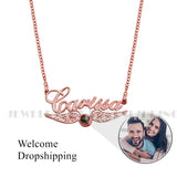 Personalized Projection Pendant Necklace