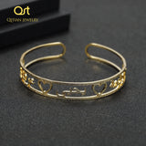 Personalized Frosted Arabic Name Bangles & Bracelet - Party Jewelry