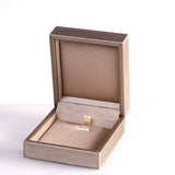 Silver Metal Brushed PU Jewelry Box - High Quality